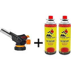 CAMPING TIME Çakmaklı Pürmüz Touch Set 2 Adet Bütan Propan Kamp Gazı Kartuş 400ml 227gr