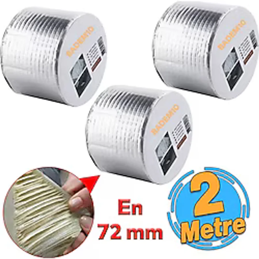 Çamur Bant 3 Adet Çatı İzolasyon Ses Su Yalıtım Tamir Sakız Bandı Gri 72 Mm X 2 Metre