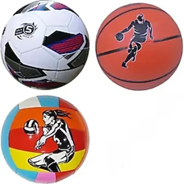 CAN SPORTS Basketbol Topu-futbol Topu-voleybol Topu 3'lü Set Karışık