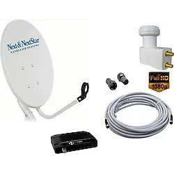Çanak Anten Lnb2(ÇİFTLİ) 35 Metre Kablo Hd Uydu Alıcısı Çanak Anten Set