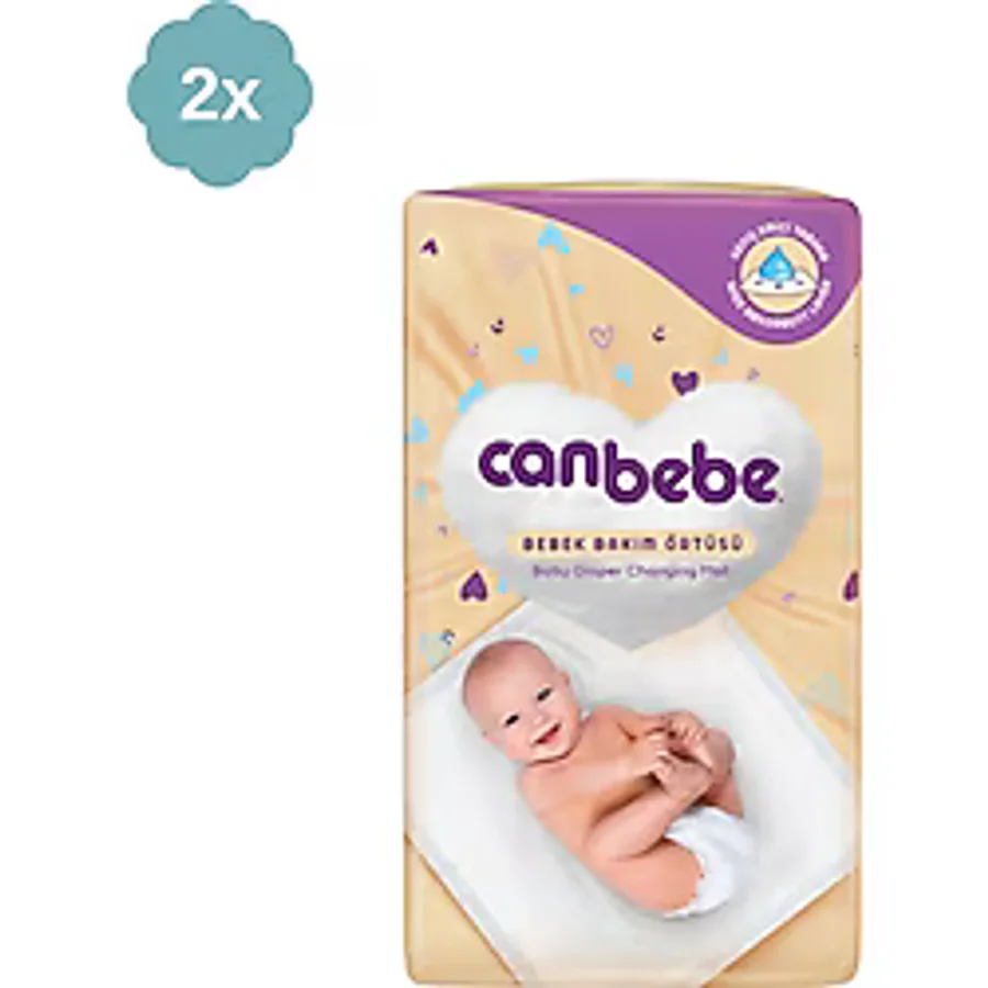 Canbebe 60x60 cm 10'lu 2 Paket Bebek Bakım Örtüsü