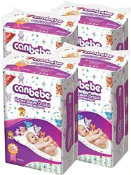 Canbebe 60x60 cm 10'lu 4 Paket Bebek Bakım Örtüsü
