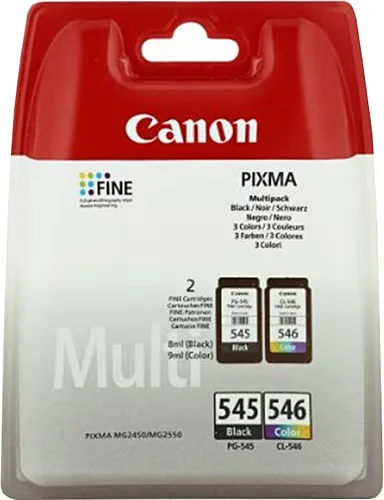 Canon PG-545 + CL-546 Renkli + Siyah 2'li Set Kartuş