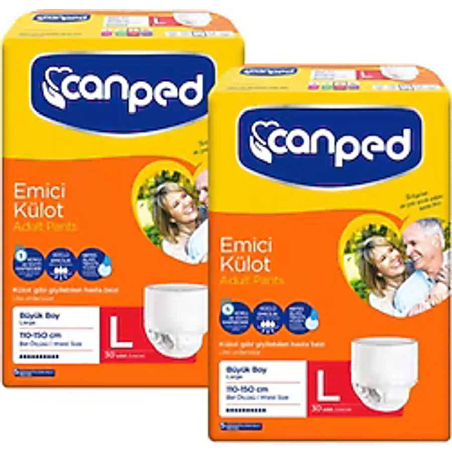 Canped Emici Külot Büyük Boy L 30'lu 2 Adet Hasta Bezi