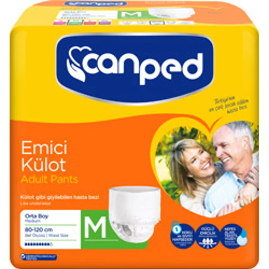 Canped Emici Külot Orta Boy M 30'lu Hasta Bezi