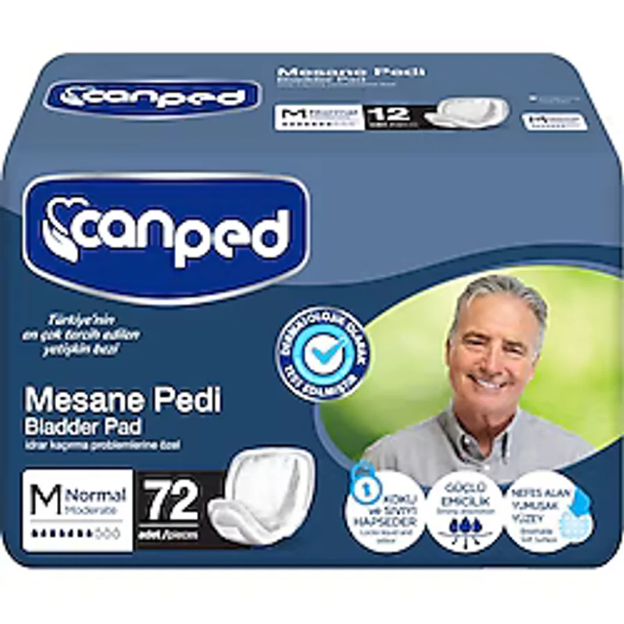 Canped Orta Boy M 12'li 6 Adet Erkek Mesane Pedi