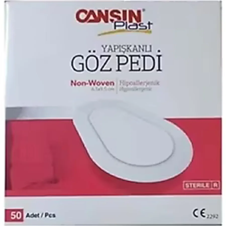 Cansın Plast Yapışkanlı Göz Pedi 6,5x9,5 cm 50'li