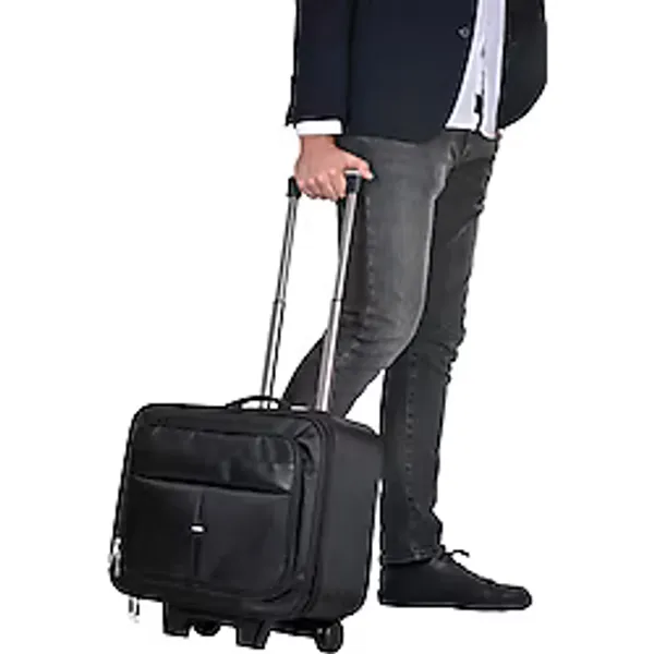 Çantaland Çekçekli Orta Boy Lüx Kasalı Siyah Pilot, Evrak, Laptop, Notebook Çantası