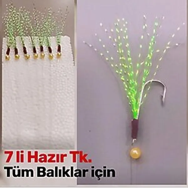 Çapari 2026 Model 7' Li Hazır Takım Tüm Balıkları İçin cok-renkli