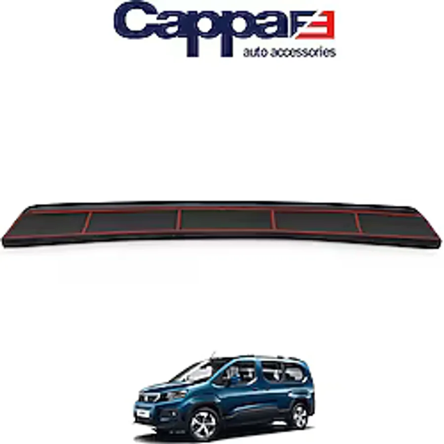 Cappafe Peugeot Rifter Arka Tampon Eşiği Koruma Mat Siyah Abs