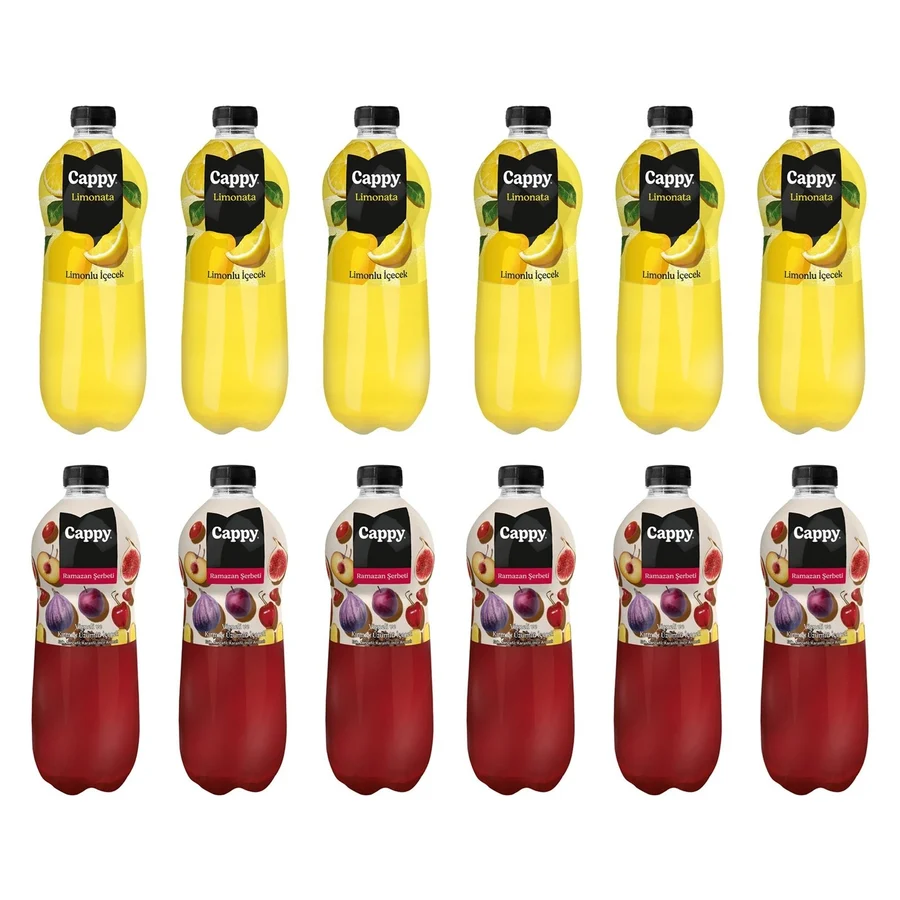 Cappy Limonata ve Ramazan Şerbeti 1 lt 12'li Karma Paket