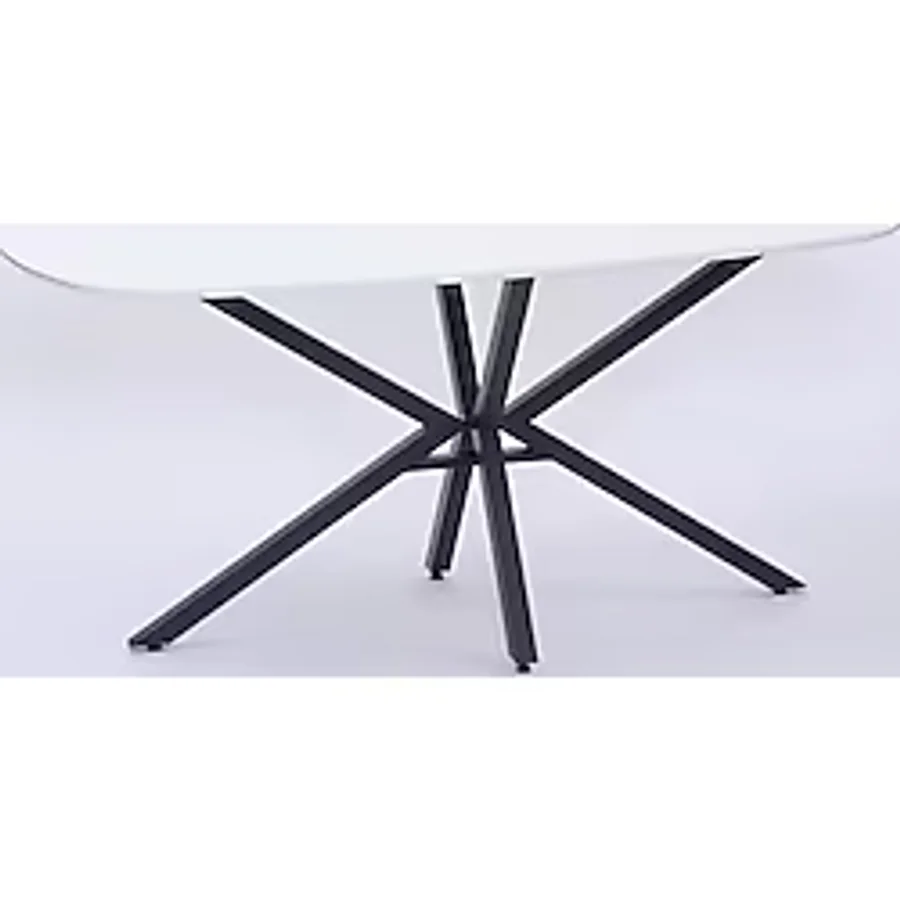 Çapraz Beyaz High Gloss Yemek Masası 90x160 Cm