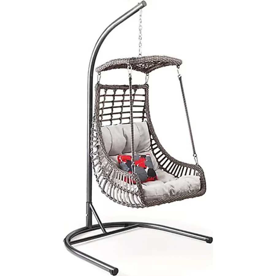 Capri Swing Alaçatı 1 Kişilik Rattan Bahçe Salıncağı