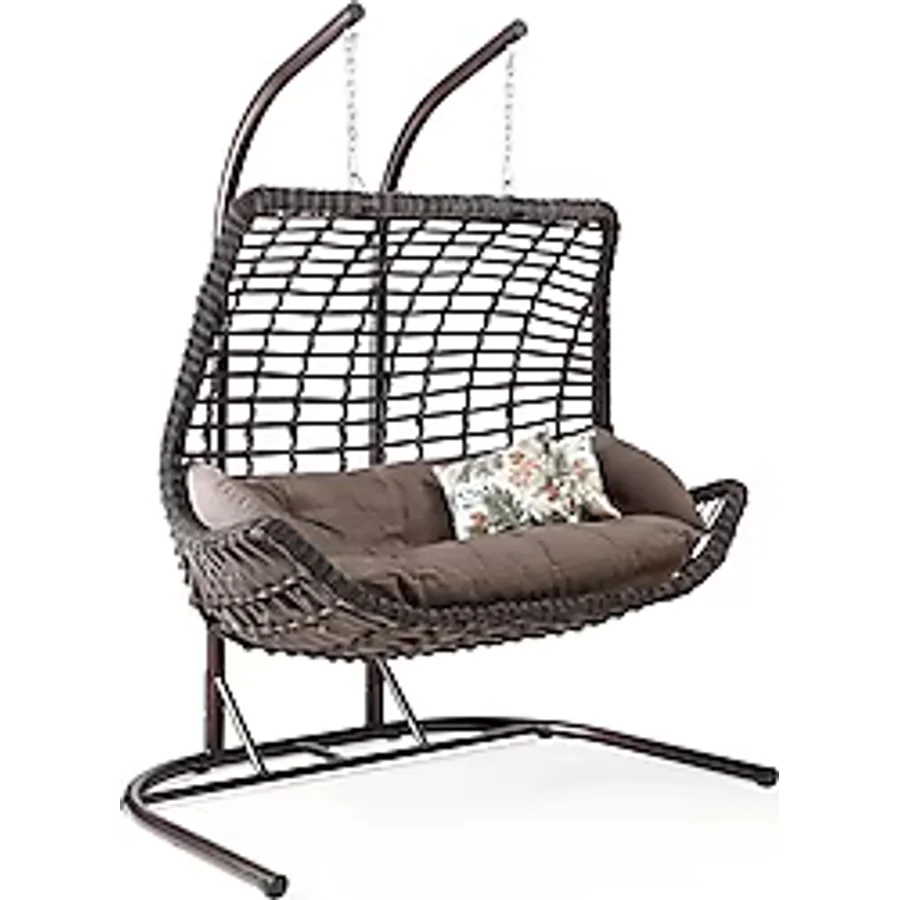 Capri Swing Cunda 2 Kişilik Rattan Bahçe Salıncağı