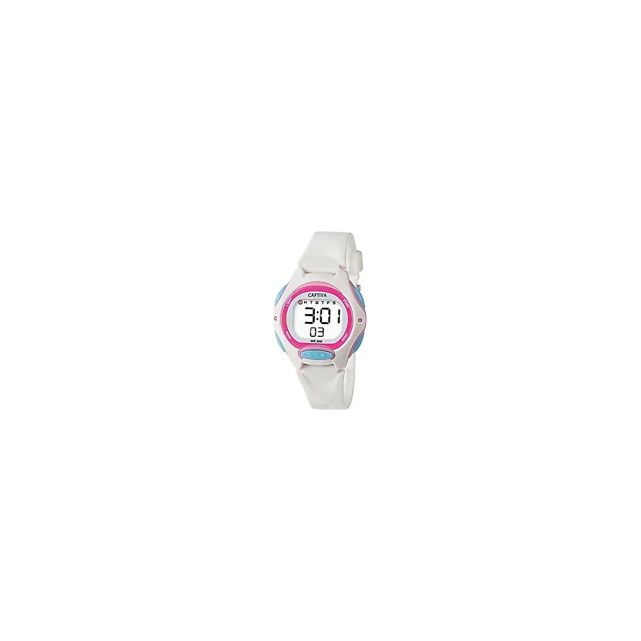 Captiva 30 mt Suya Dayanıklı Digital Alarm-Kronometre-Led Işık Spor Kasa Çoçuk Kol Saati CPT.X058