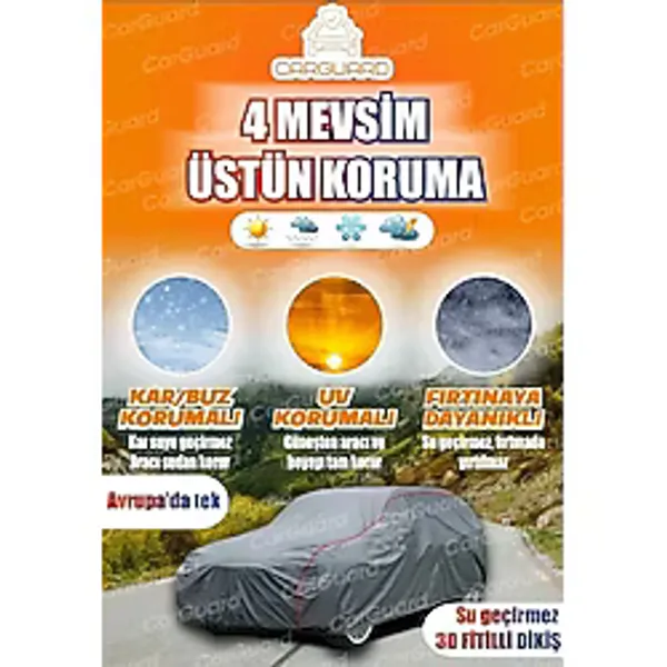 Car Guard Chevrolet Aveo Sedan Uyumlu x600 PRO Araba Brandası Miflonlu Branda Oto Çadır Örtü