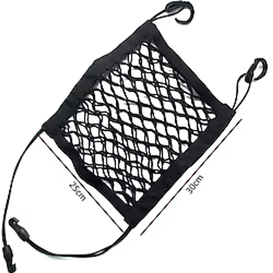 caraks Araç Bagaj Filesi Çok Amaçlı Koltuk Arası ve Koltuk Arkası Ağ File Elastik 25cm x 30cm Ergonomik