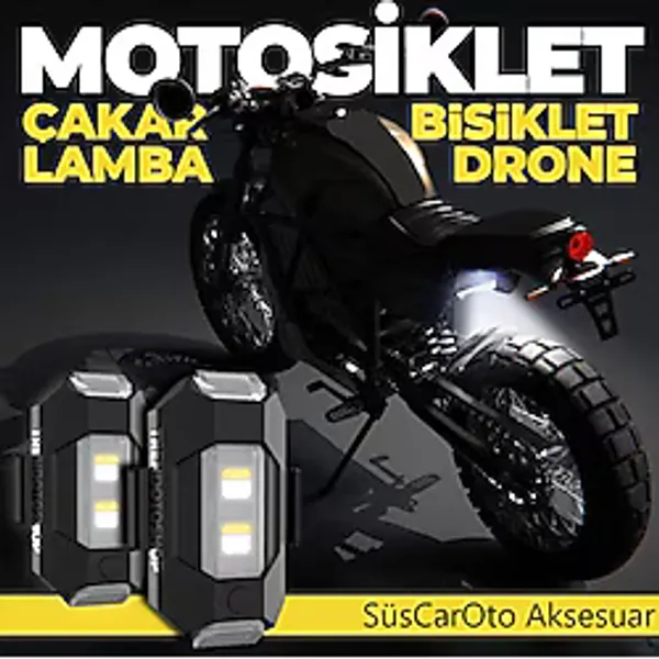 Caralp Rgb Drone Bisiklet Uçak Motosiklet Otomotiv Mini Çakar LED Lamba Kablosuz Şarjlı 1 Adet