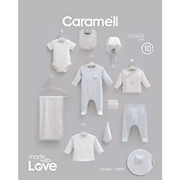 Caramell Ayıcıklı 10'lu Hastane Çıkışı Zıbın Set ZE2633 - 0 - 3 Ay - Mavi