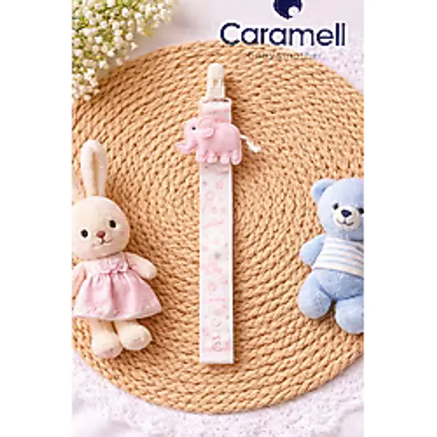 Caramell My Baby Kumsal Sevimli Fil Emzik Askısı Pembe 2191