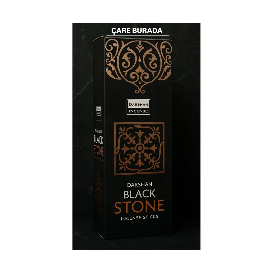 Çare Burada Darshan Incense - Black Stone 20'li Çubuk Tütsü (Mistik Atmosfer & Zihinsel Berraklık)
