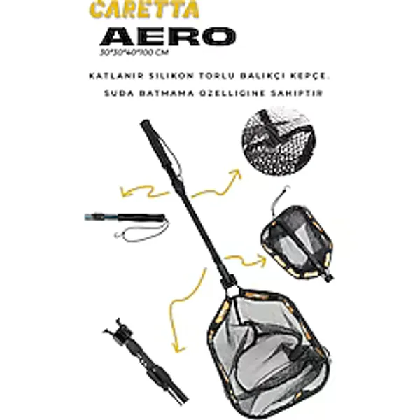 Caretta Aero Batmaz Silikon Torlu Balıkçı Kepçesi