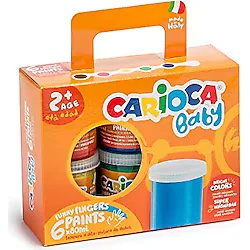 Carioca Bebek Yıkanabilir Parmak Boyası 6 Renk x 80 gr