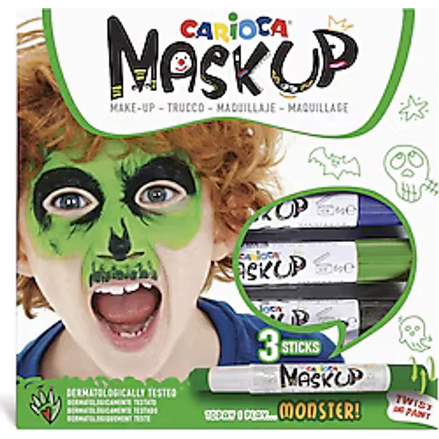 Carioca Mask Up Canavarlar 3 Renk Yüz Boyası
