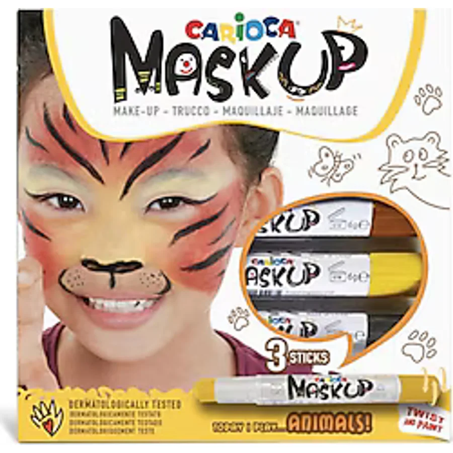 Carioca Mask Up Hayvanlar 3 Renk Yüz Boyası