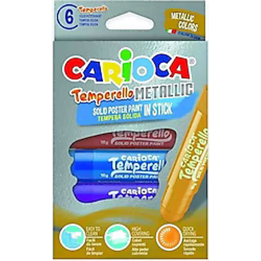 Carioca Temperello Metalik 6'lı Stick Poster Boyama Kalemi