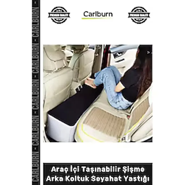 Carlburn Özel Üretim Konforlu Bacak Dinlendirme SUV Araç İçi Taşınabilir Şişme Arka Koltuk Seyahat Yastığı