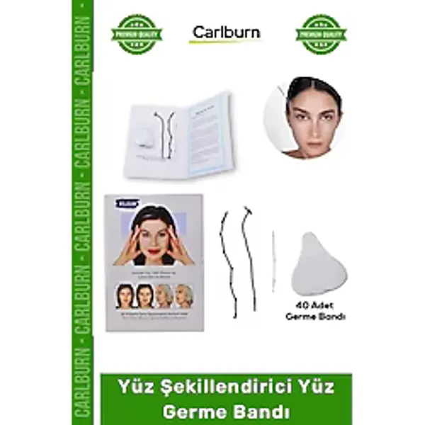 Carlburn Özel Üretim V Maske Ince Yüz Şekillendirici Sarkma Karşıtı Elastik Kaldırma Etkili V Line Pratik Yüz Germe Bandı - Tek Ebat