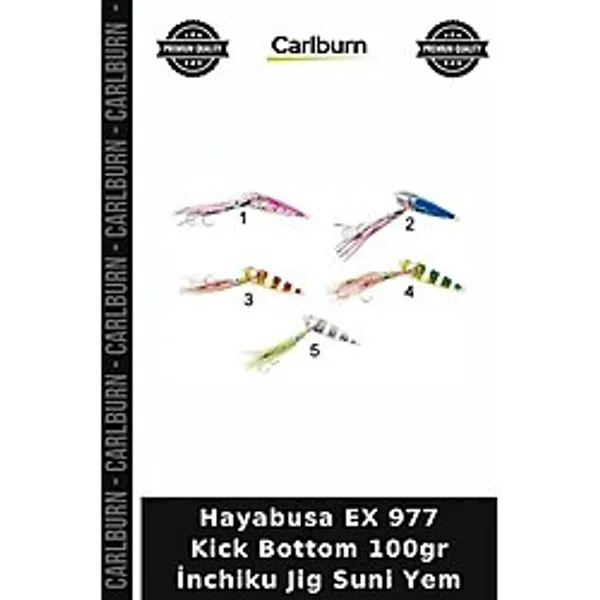 Carlburn Premium Hayabusa Ex 977 Kick Bottom 100GR Inchiku Jig Suni Yem Av Malzemeleri Deniz Avı Su Altı - 4