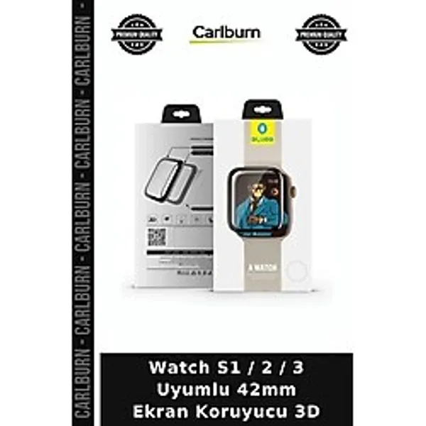 Carlburn Watch S1 / 2 / 3 Uyumlu 42MM Ekran Koruyucu 3D Teknoloji Bilek Aksesuarı Akıllı Bileklik - Çok Renkli