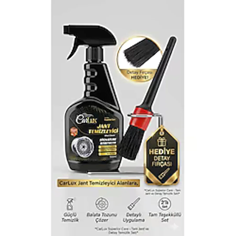 carlux auto care products Carlux Jant Temizleyici 500 m- Asit İçermez, Fren Tozu & Kir Sökücü + Detay Fırça HediyeliY