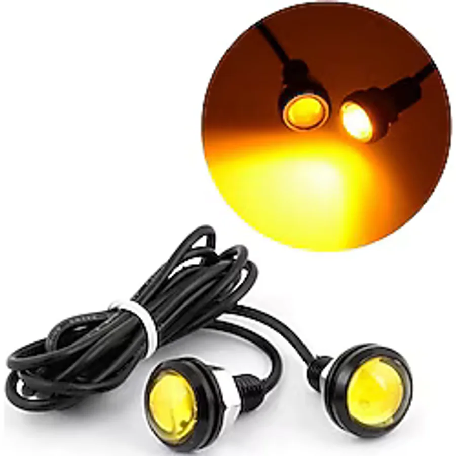 Carmind Kartal Gözü Oto Ayna Altı Led Turuncu 23Mm 2 Adet