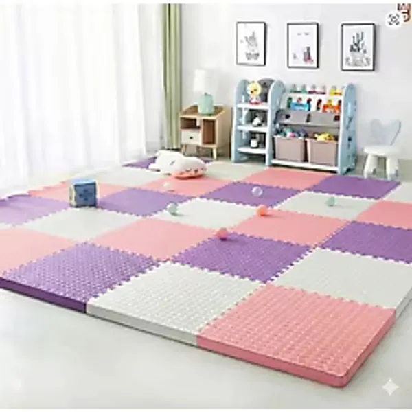 Carpazar 24 Lü Puzzle Set Eva Tatami Minder Zemin Kaplama Oyun Spor Halısı 50X50 13M - Çok Renkli - 200 x 300 cm