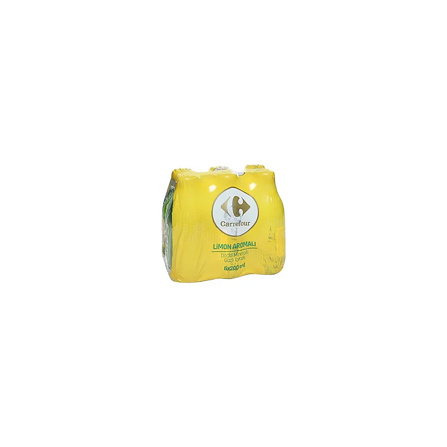 Carrefour Limon Aromalı Doğal Mineralli Gazlı İçecek 6X200 ml