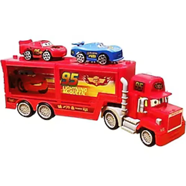 CARS Şimşek Mcqueen Çek Bırak Oyuncak 2 Arabalı Taşıyıcı Tır 34 Cm