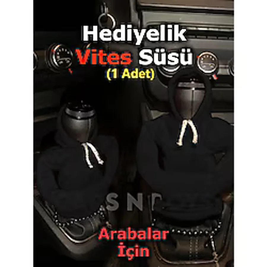 CARSNBOYS Hediyelik Kapşonlu Vites Aksesuarı, Vites Poları, Vites Süsü Vites Hoodie Füme - CarsNBoys