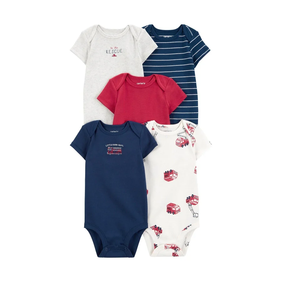 Carter's Erkek Bebek Body Kısa Kollu 5'li Paket
