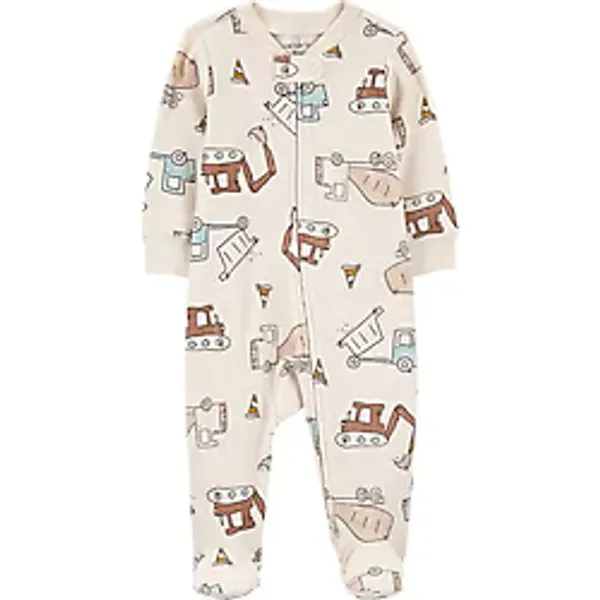 Carter's Erkek Bebek Ekru Uyku Tulumu %60 Pamuk, %40 Polyester, Truvakar Kol, Grafik Desenli Rahat Tasarım - Prematüre