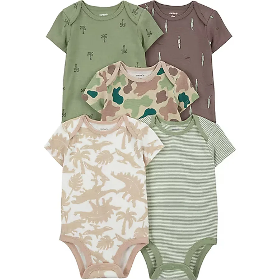 Carter's Layette Erkek Bebek 5'li Kısa Kollu Body