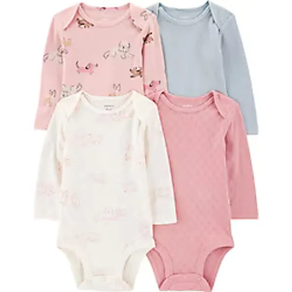 Carter's Layette Kız Bebek Uzun Kollu 4'lü Body