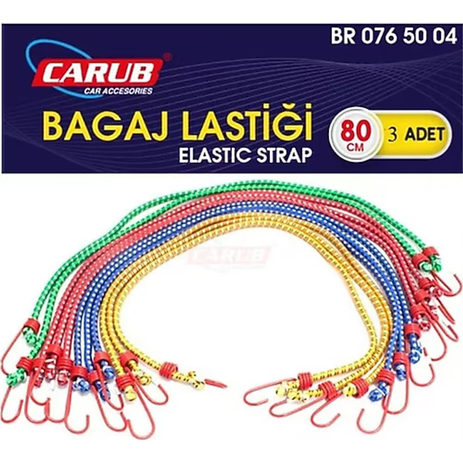 Carub - 3'lü Bagaj Lastiği - Bagaj Lastiği - Bagaj İpi