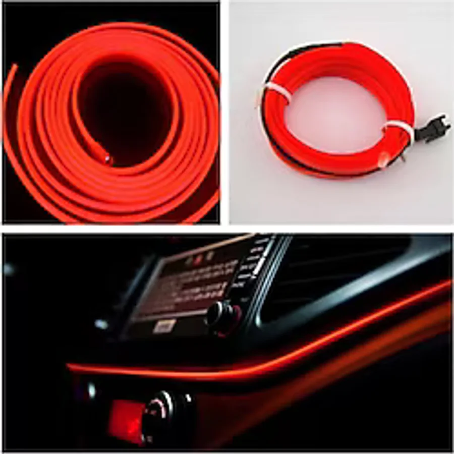 Carub Araç Içi Aydınlatma Ip Neon Led Kırmızı