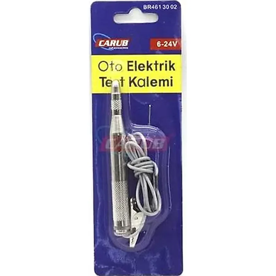 Carub Araç Oto Elektrik Test Kalemi Kontrol Kalemi 6V-24V Timsah Ağızlı