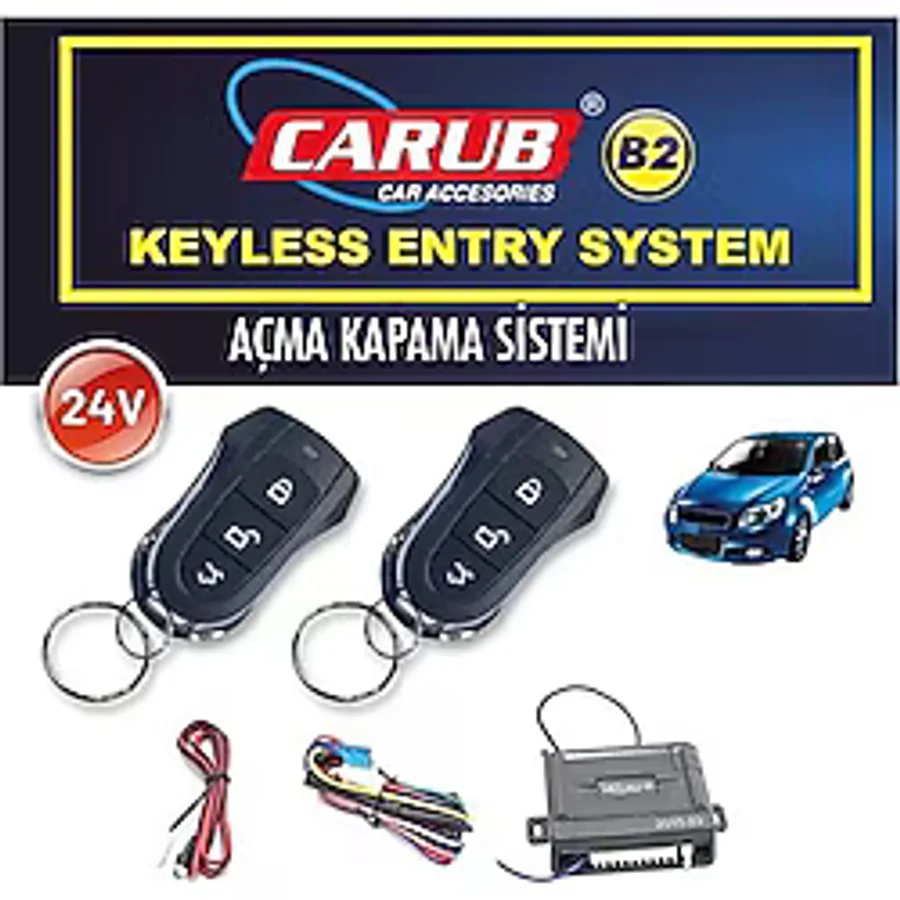 CARUB B2 Açma Kapama 24V S.Çıkışlı Siyah Oval