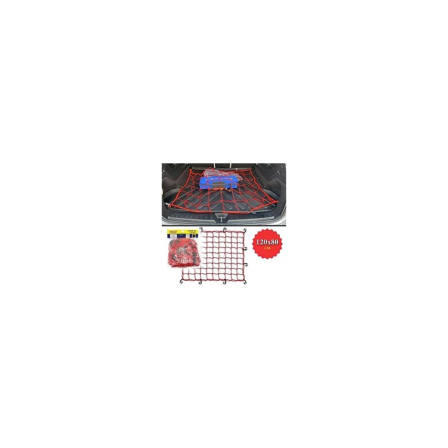 Carub Bagaj Filesi Elastik Kırmızı Çok Amaçlı 120x80cm 4620626