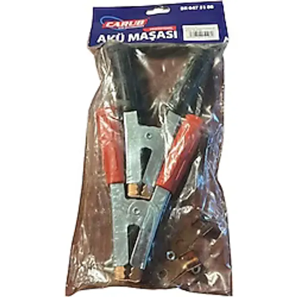 Carub Büyük Boy Akü Maşası Takımı - 2'li Set (Kırmızı & Siyah)
